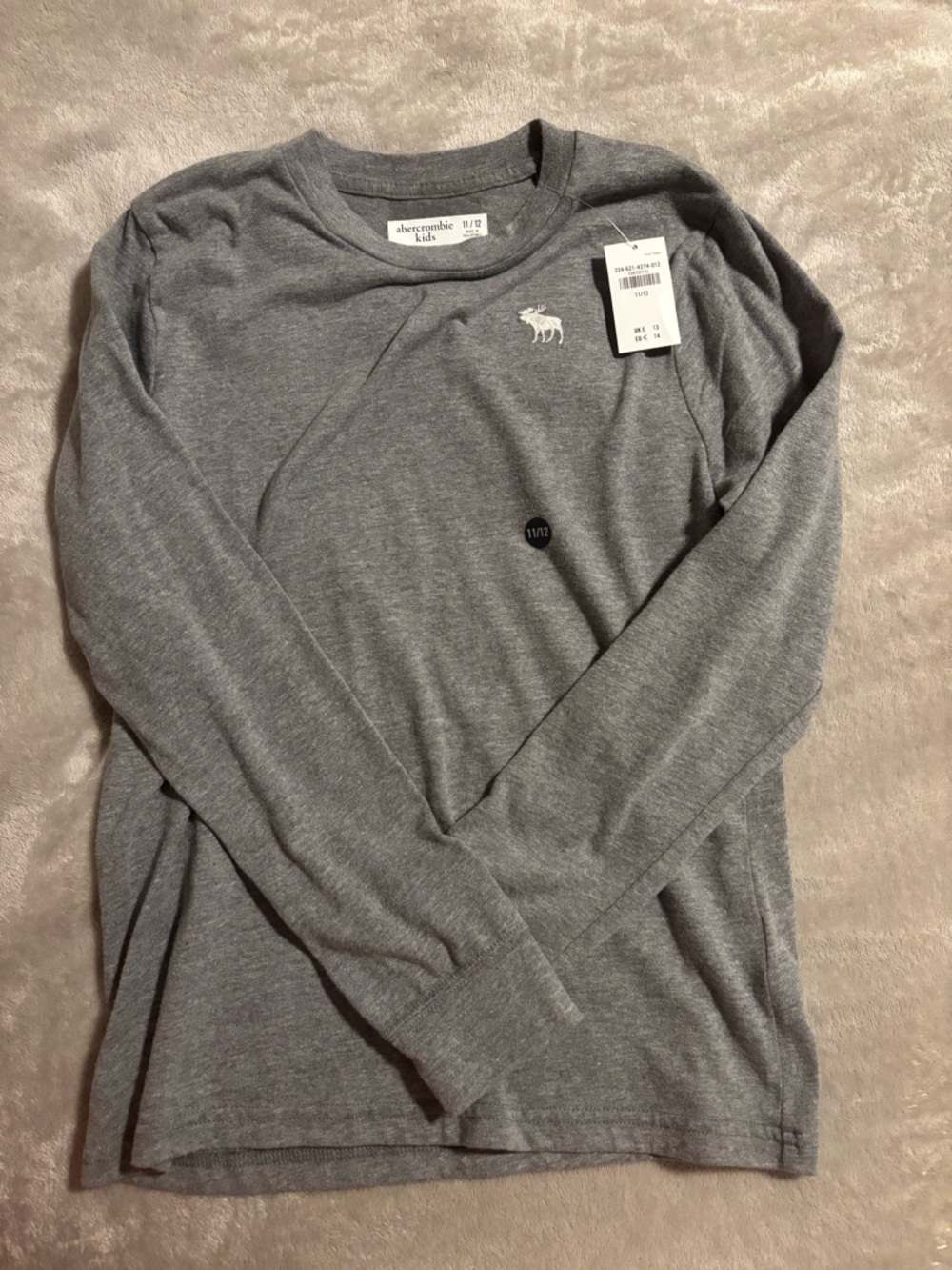 abercrombie kids Gray Long Sleeve Tee